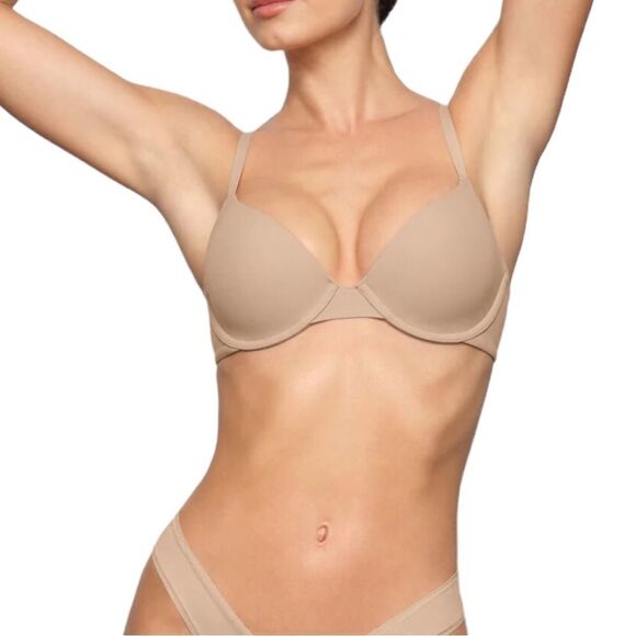 SKIMS Other - SKIMS Fits Everybody T-Shirt Bra Molded Demi Coverage Clay 40H 40DDDDD NWT